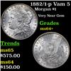 Image 1 : 1882/1-p Vam 5 Morgan Dollar $1 Grades Choice+ Unc