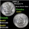 Image 1 : 1891-p Morgan Dollar $1 Grades Select Unc