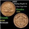 Image 1 : 1857 Flying Eagle Cent 1c Grades vf++