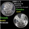 Image 1 : 1881-s /s Morgan Dollar $1 Grades GEM Unc