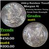 Image 1 : 1896-p Rainbow Toned Morgan Dollar $1 Grades GEM Unc