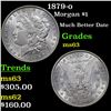 Image 1 : 1879-o Morgan Dollar $1 Grades Select Unc