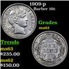Image 1 : 1909-p Barber Dime 10c Grades Select Unc