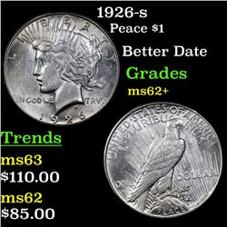 1926-s Peace Dollar $1 Grades Select Unc