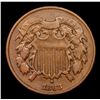 Image 2 : 1868 Two Cent Piece 2c Grades vf++