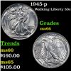 Image 1 : 1945-p Walking Liberty Half Dollar 50c Grades GEM+ Unc