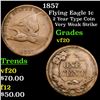 Image 1 : 1857 Flying Eagle Cent 1c Grades vf, very fine