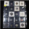 Image 2 : Page of 20 Mixed coins Mercury 10c, Braided Hair 1c, Washington 25c, Barber 10c, Indian 1c, Jefferso