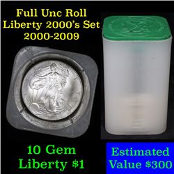 Ten (10) years of Silver Eagle $1 2000-2009 10 coins