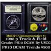 Image 1 : Proof 1995-P Olympics Track & Field Modern Commem Dollar $1 Graded GEM++ Proof Deep Cameo by USCG
