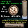 Image 1 : Uncirculated 1c orig shotgun roll, 1962-p  In Old Brinks wrapper