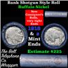 Image 1 : Buffalo Nickel Shotgun Roll in Old Bank Style 'Bell Telephone'  Wrapper 1918 & s Mint Ends