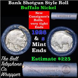 Buffalo Nickel Shotgun Roll in Old Bank Style 'Bell Telephone'  Wrapper 1926 & s Mint Ends