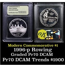 Proof 1996-P Olympics Rowing Modern Commem Dollar $1 Graded GEM++ Proof Deep Cameo by USCG