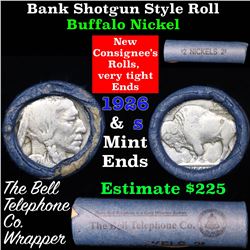 Buffalo Nickel Shotgun Roll in Old Bank Style 'Bell Telephone'  Wrapper 1926 & s Mint Ends