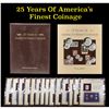 Image 1 : A Postal Commemorative Set, 25 Years Of Americas Finest Coinage Incomplete, in a brown binder