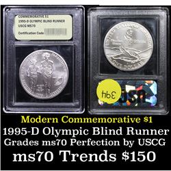 1995-d Olympics Paralympics Modern Commem Dollar $1 Graded ms70, Perfection by USCG