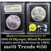 Image 1 : 1995-d Olympics Paralympics Modern Commem Dollar $1 Graded ms70, Perfection by USCG