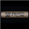 Image 4 : Mixed small cents 1c orig shotgun roll, 1918-s Wheat Cent, 1896 Indian Cent other end,McDnalds Wrapp