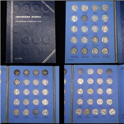 Near Complete Jefferson Nickel Book 1938-1959 56 Coins