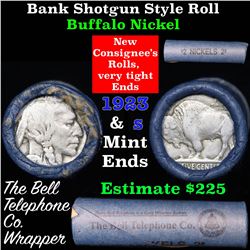 Buffalo Nickel Shotgun Roll in Old Bank Style 'Bell Telephone'  Wrapper 1923 & s Mint Ends