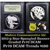 Image 1 : Proof 2012-P Star Spangled Banner Modern Commem Dollar $1 Graded GEM++ Proof Deep Cameo by USCG