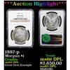 Image 1 : ***Auction Highlight*** NGC 1887-p Morgan Dollar $1 Graded ms65 dmpl By NGC (fc)