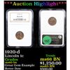 Image 1 : ***Auction Highlight*** NGC 1920-d Lincoln Cent 1c Graded ms65 bn By NGC (fc)