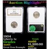 Image 1 : ***Auction Highlight*** NGC 1904 Liberty Nickel 5c Graded ms65 By NGC (fc)