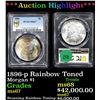 Image 1 : ***Auction Highlight*** PCGS 1896-p Rainbow Toned Morgan Dollar $1 Graded ms67 By PCGS (fc)