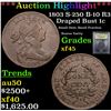 Image 1 : ***Auction Highlight*** 1803 S-250 B-10 R3 Draped Bust Large Cent 1c Graded xf+ By USCG (fc)