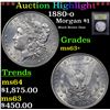 Image 1 : ***Auction Highlight*** 1880-o Morgan Dollar $1 Graded Select+ Unc By USCG (fc)