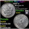 Image 1 : ***Auction Highlight*** 1897-o Morgan Dollar $1 Graded Select Unc By USCG (fc)
