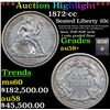 Image 1 : ***Auction Highlight*** 1872-cc Seated Liberty Dime 10c Graded Choice AU/BU Slider+ BY USCG (fc)