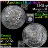 Image 1 : ***Auction Highlight*** 1921-p Morgan Dollar $1 Graded Choice Unc+ PL By USCG (fc)