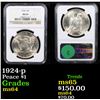 Image 1 : NGC 1924-p Peace Dollar $1 Graded ms64 By NGC