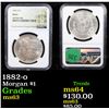 Image 1 : NGC 1882-o Morgan Dollar $1 Graded ms63 By NGC