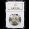 Image 2 : NGC 1923-p Peace Dollar $1 Graded ms64 By NGC