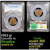 Image 1 : PCGS 1911-p Lincoln Cent 1c Graded ms64 rb By PCGS