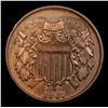 Image 2 : 1867 Two Cent Piece 2c Grades Choice AU