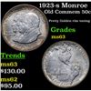 Image 1 : 1923-s Monroe Old Commem Half Dollar 50c Grades Select Unc