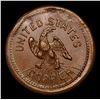Image 2 : (1863) US Copper Civil War Token 1c Grades Unc Details