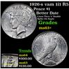 Image 1 : 1926-s vam 1i1 R5 Peace Dollar $1 Grades Select+ Unc
