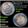Image 1 : 1896-p Rainbow Toned Morgan Dollar $1 Grades GEM Unc