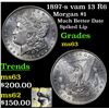 Image 1 : 1897-s vam 13 R6 Morgan Dollar $1 Grades Select Unc