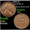 Image 1 : 1911-d Lincoln Cent 1c Grades vf+