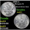 Image 1 : 1891-s Morgan Dollar $1 Grades Select+ Unc