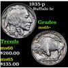 Image 1 : 1935-p Buffalo Nickel 5c Grades GEM+ Unc