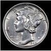 Image 2 : 1945-s micro-s Mercury Dime 10c Grades Select Unc