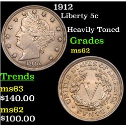 1912 Liberty Nickel 5c Grades Select Unc